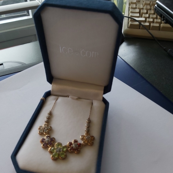 Solid 14K Yellow Gold/ 925 Necklace - Picture 2 of 3